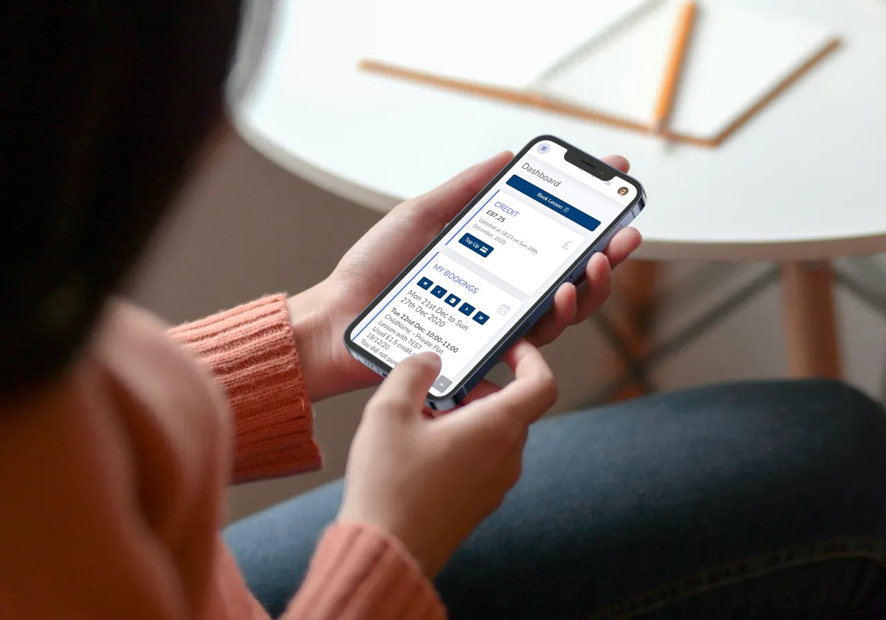 Online booking system on mobile phone